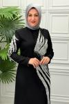 5177 Elbise  Siyah