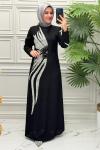 5177 Elbise  Siyah