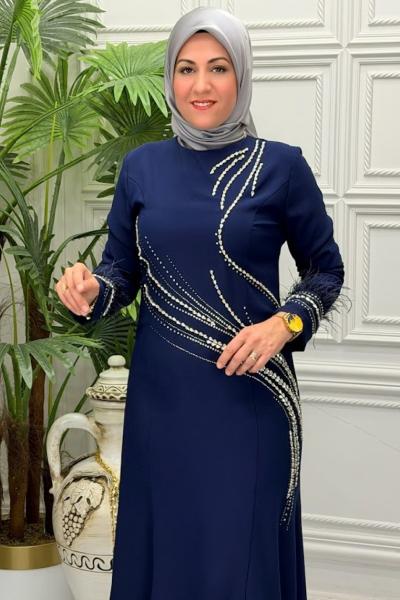 5179 Elbise Lacivert