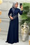 5179 Elbise Lacivert