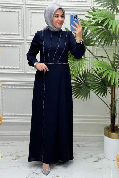 5181 Elbise  Lacivert