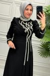 5187 Elbise  Siyah