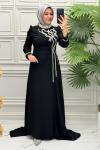 5187 Elbise  Siyah