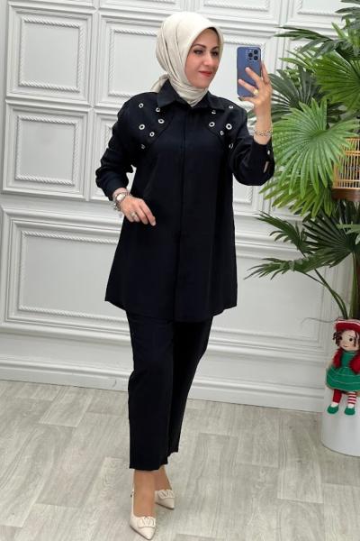 5188 Tunik Takım Siyah