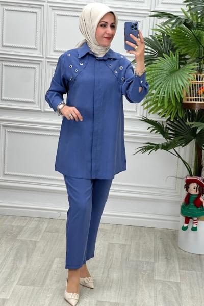 5188 Tunik Takım İndigo