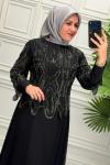 5190 Elbise  Siyah