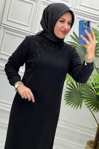 51922 Elbise  Siyah