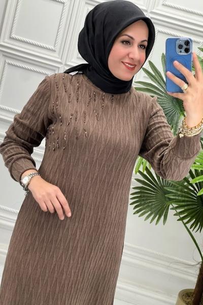 51922 Elbise Kahverengi