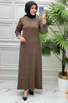 51922 Elbise  Kahverengi