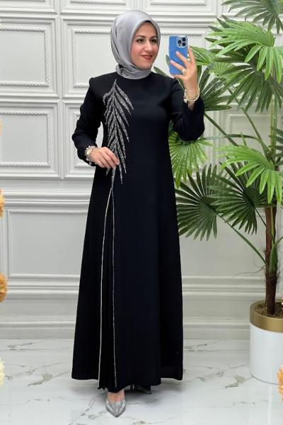 5195 Elbise  Siyah