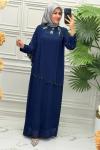 5196 Elbise  Lacivert