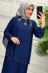 5196 Elbise  Lacivert
