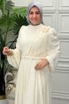 5200 Elbise  Ekru