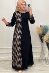 5213 Payetli Ferace Siyah Siyah
