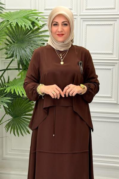 5214 Tunik Takım Kahverengi