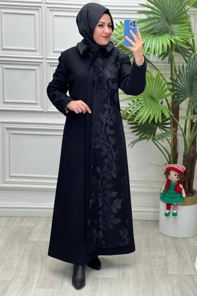 5222 Kaşmir Pardesü Siyah