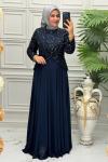 5244 Elbise Lacivert