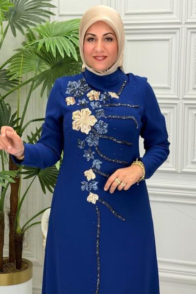 5249 Elbise İndigo