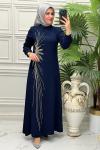 5252 Elbise Lacivert