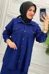 5268 Tunik Takım  İndigo