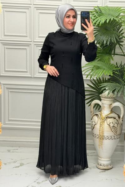 5275B Elbise Siyah