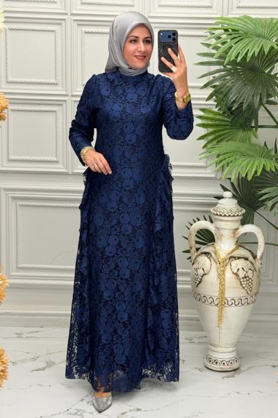 5295 Elbise Lacivert