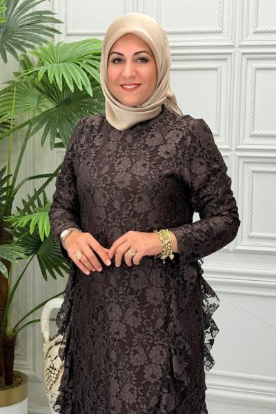 5295 Elbise Kahverengi