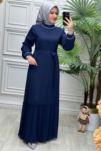 5306 Elbise Lacivert
