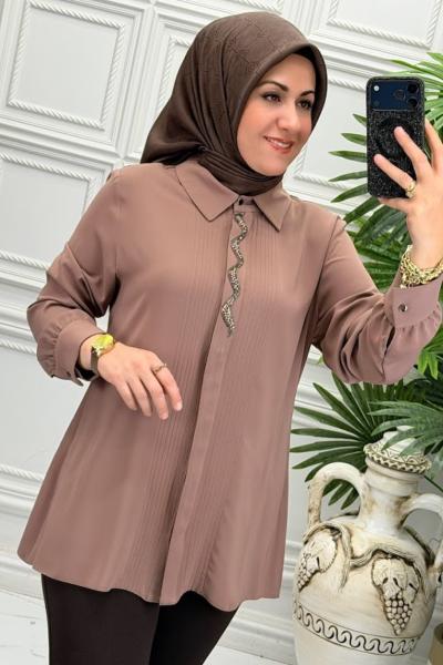 5366 Gömlek Sütlü Kahve