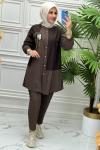 5416 Tunik Takım  Kahverengi