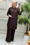 5435 Tunik Takım  Kahverengi