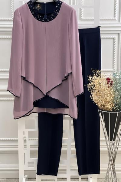 5460 Şifon İkili Takım Pudra Pudra