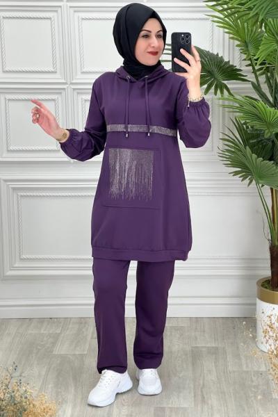 5468 Tunik Takım Mor