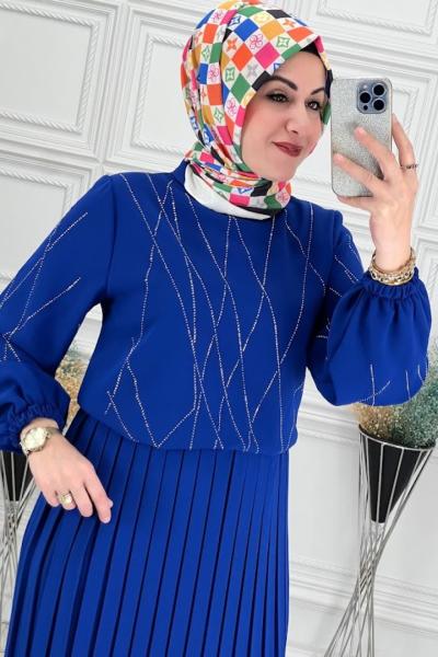 5492  Krep Takım Saks Mavisi