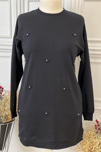 5521 İki İplik Tunik  Siyah