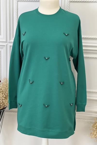 5521 İki İplik Tunik  Yeşil
