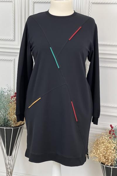 5600 İki İplik Tunik Siyah