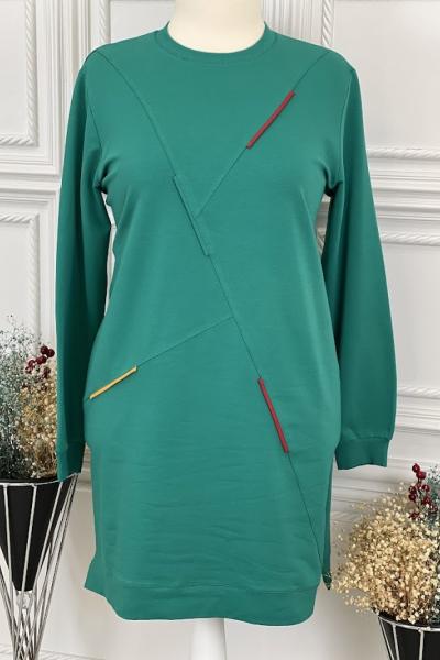 5600 İki İplik Tunik  Yeşil
