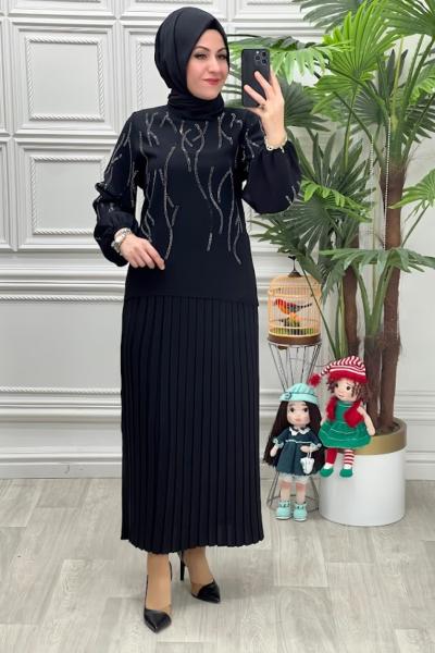 5647 Tunik Takım Siyah