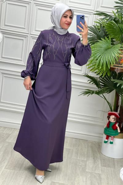 5649 Elbise Lila