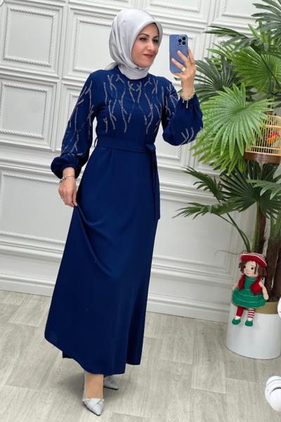 5649 Elbise İndigo