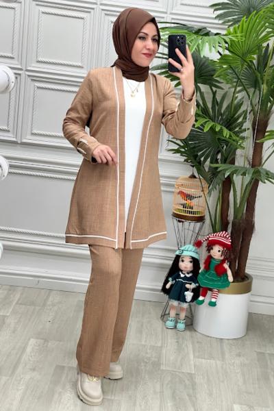 5676 Tunik Takım Sütlü Kahve