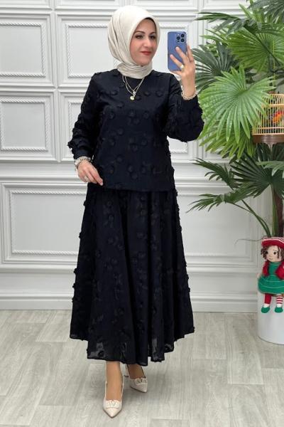 5695 Tunik Takım Siyah