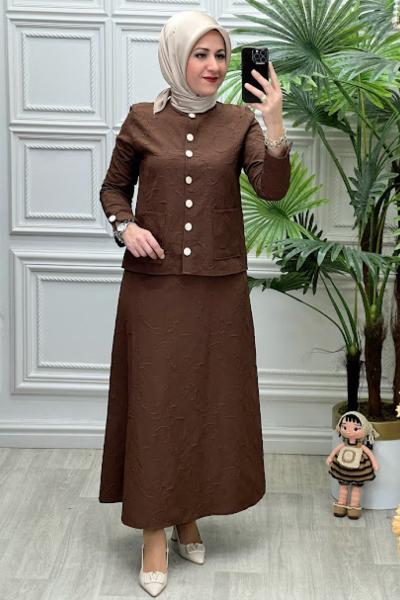 5767 Tunik Takım Kahverengi