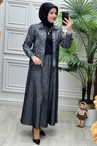 5803 Tunik Takım Siyah