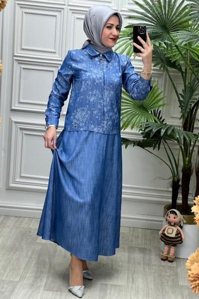5803 Tunik Takım Mavi