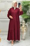 600 Elbise Bordo