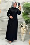 6006 Elbise Siyah