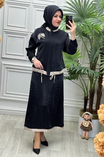 6107B Tunik Takım Siyah