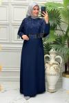 6114 Elbise  Lacivert